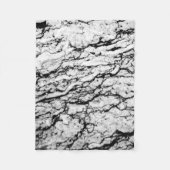 Couverture Polaire Motif en pierre de marbre noir et blanc (Devant)