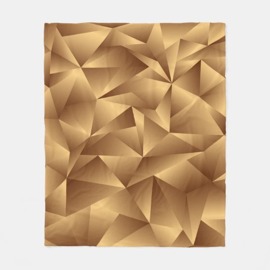Couverture Polaire Motif en polygone doré de luxe (Devant)