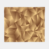 Couverture Polaire Motif en polygone doré de luxe (Devant (Horizontal))