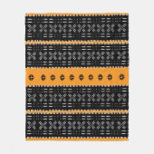 Couverture Polaire Motif en tissu de boue noir et blanc (Devant)