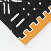 Couverture Polaire Motif en tissu de boue noir et blanc (Coin)