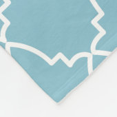 Couverture Polaire Motif en treillis marocain bleu clair (Coin)