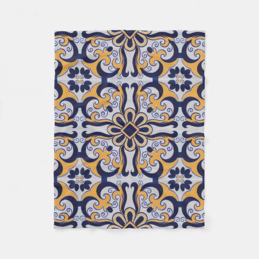 Couverture Polaire Motif en tuiles portugaises (Devant)