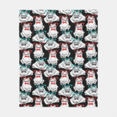 Couverture Polaire Motif en verre de grenouille (Devant)