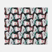 Couverture Polaire Motif en verre de grenouille (Devant (Horizontal))