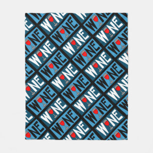 Couverture Polaire Motif en verre de vin rouge