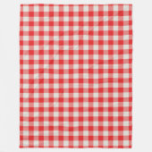 Couverture Polaire Motif En vichy chèque rouge classique (Devant)