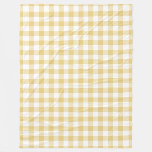Couverture Polaire Motif En vichy jaune (Devant)