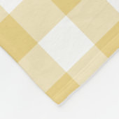 Couverture Polaire Motif En vichy jaune (Coin)