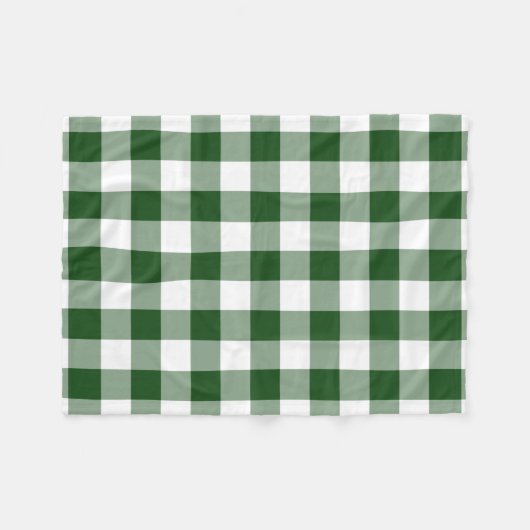 Couverture Polaire Motif En vichy vert et blanc (Devant (Horizontal))