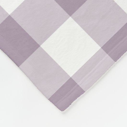 Couverture Polaire Motif En vichy violet (Coin)