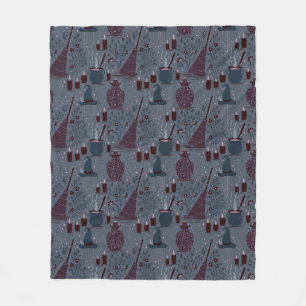Couverture Polaire Motif ensorcelant d'Halloween au clair de lune