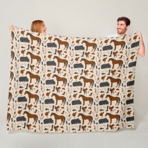 Couverture Polaire Motif Équestre d'Équipement d'Équitation