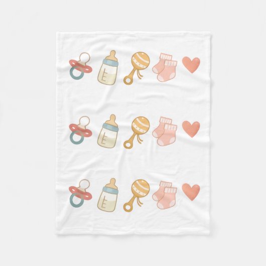 Couverture Polaire Motif Essentiels Bébé (Devant)