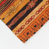 Couverture Polaire Motif ethnique africain rayé. (Coin)