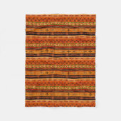 Couverture Polaire Motif ethnique africain rayé. (Devant)