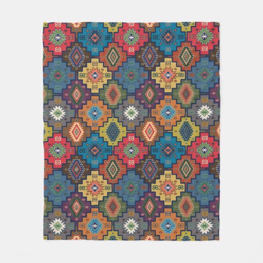Couverture Polaire Motif ethnique coloré turc Motif (Devant)