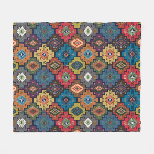 Couverture Polaire Motif ethnique coloré turc Motif (Devant (Horizontal))
