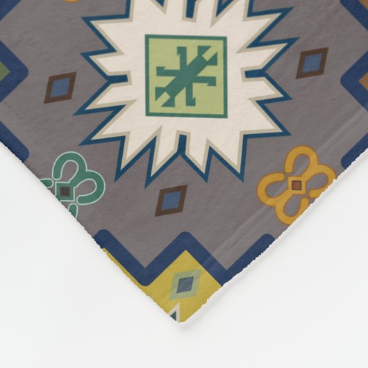 Couverture Polaire Motif ethnique coloré turc Motif (Coin)