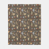 Couverture Polaire Motif ethnique de chasse (Devant)