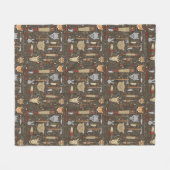 Couverture Polaire Motif ethnique de chasse (Devant (Horizontal))