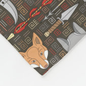 Couverture Polaire Motif ethnique de chasse (Coin)