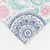 Couverture Polaire Motif ethnique de Paisley (Coin)