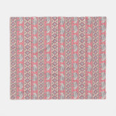 Couverture Polaire Motif ethnique rose d'éléphant (Devant (Horizontal))