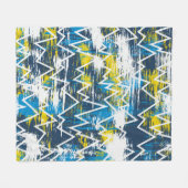 Couverture Polaire Motif ethnique sans couture. Motif de Zigzag. Scri (Devant (Horizontal))