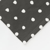 Couverture Polaire Motif ethnique tribal noir et blanc avec géométrie (Coin)