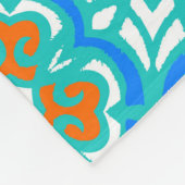 Couverture Polaire Motif ethnique turquoise (Coin)