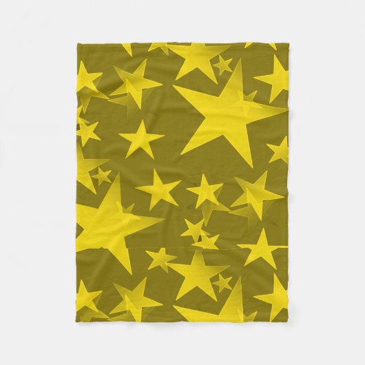 Couverture polaire Motif étoile jaune (Devant)