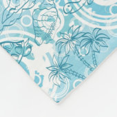 Couverture Polaire motif exotique d'océan (Coin)