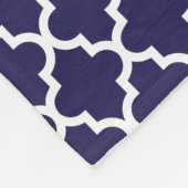 Couverture Polaire Motif fait sur commande de Quatrefoil de turquoise (Coin)