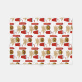 Couverture Polaire Motif Fast Food Burger Fries (Devant (Horizontal))