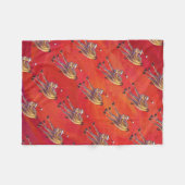 Couverture Polaire Motif Festif Camel En Rouge (Devant (Horizontal))