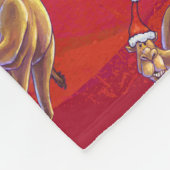 Couverture Polaire Motif Festif Camel En Rouge (Coin)