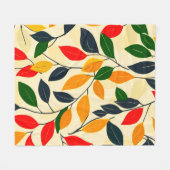 Couverture Polaire Motif feuille (Devant (Horizontal))