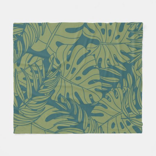 Couverture Polaire motif feuille (Devant (Horizontal))