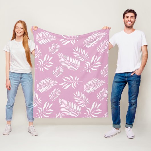 Couverture Polaire Motif feuille 15 (En situation)