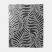 Couverture Polaire Motif Feuille argent (Devant)