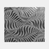 Couverture Polaire Motif Feuille argent (Devant (Horizontal))