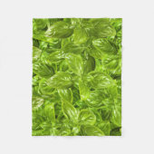 Couverture Polaire Motif Feuille Basil (Devant)