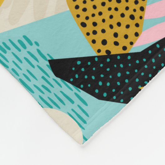 Couverture Polaire Motif Feuille de la forêt tropicale tropicale (Coin)