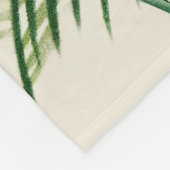Couverture Polaire Motif Feuille de palme de feuillage tropical (Coin)