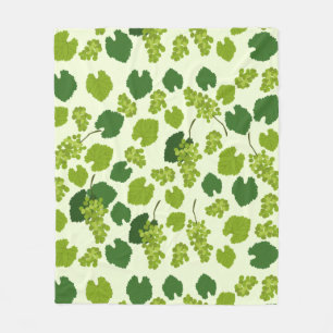 Couverture Polaire Motif Feuille de raisins et de raisins