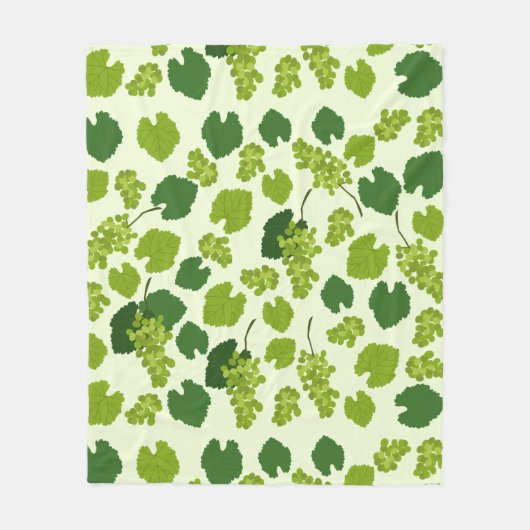 Couverture Polaire Motif Feuille de raisins et de raisins (Devant)