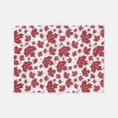 Couverture Polaire Motif Feuille de Red Maple (Devant (Horizontal))