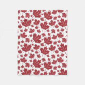 Couverture Polaire Motif Feuille de Red Maple (Devant)