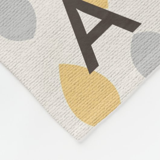Couverture Polaire Motif Feuille en jeu avec nom (Coin)